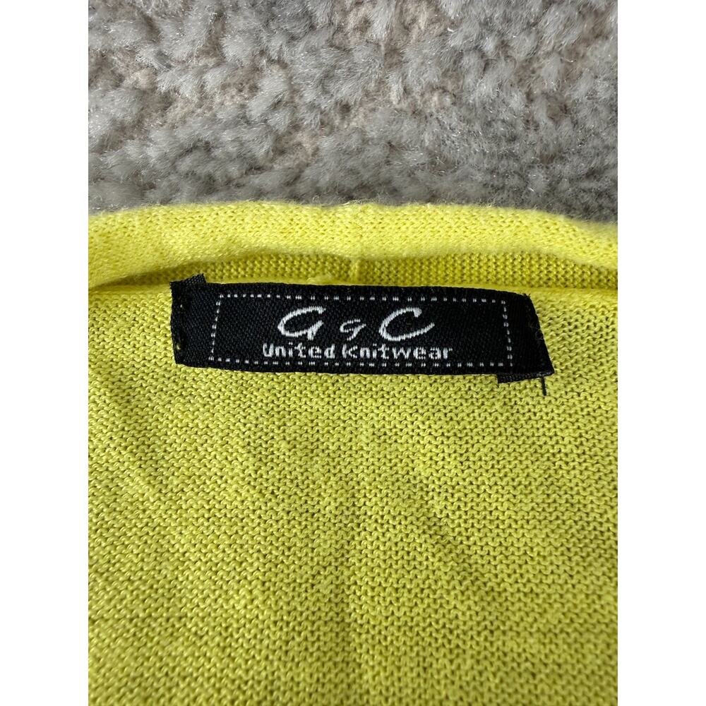 C&C Size M Striped Open Front Cardigan Sweater Ye… - image 4